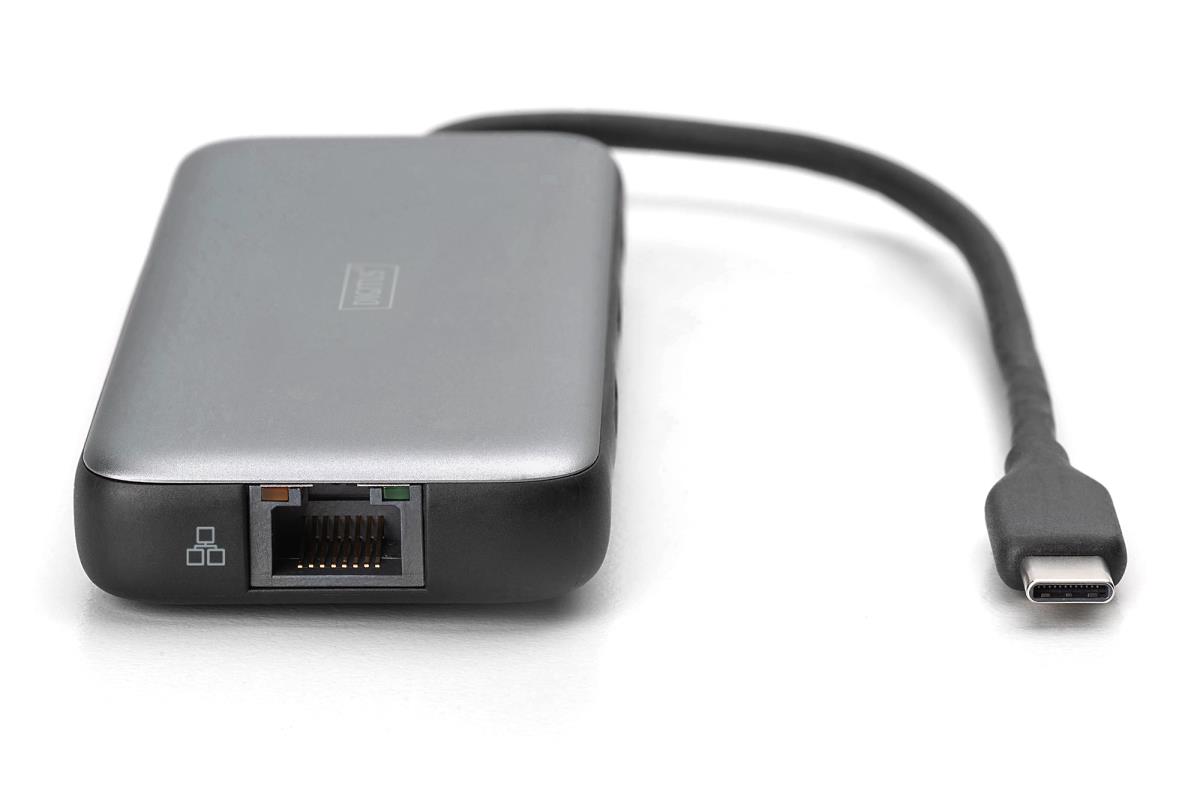 EU Product - Docking USB-C->HDMI,USB3.2,RJ45,SD,MicroSD,PD Alu si thumbnail