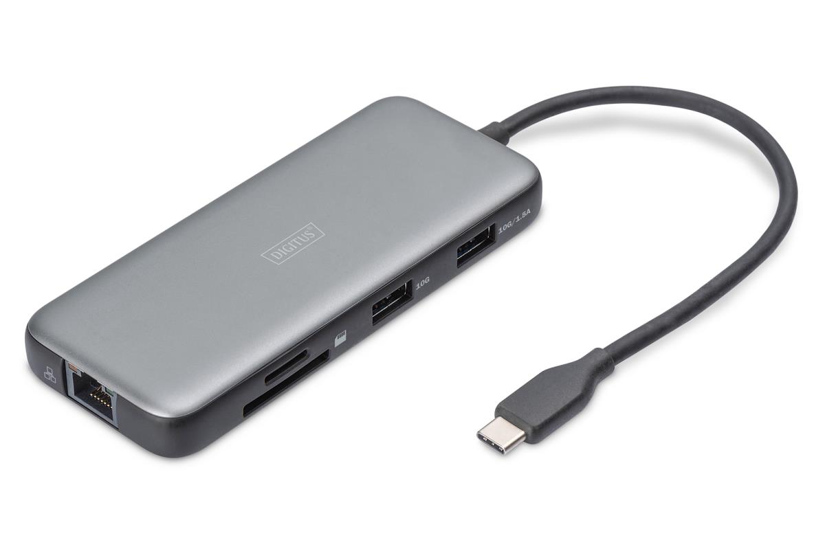 EU Product - Docking USB-C->HDMI,USB3.2,RJ45,SD,MicroSD,PD Alu si thumbnail