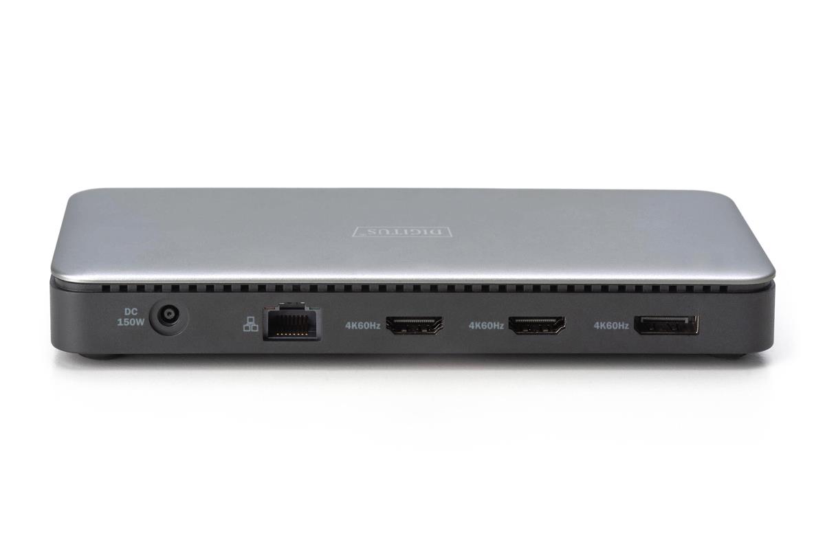 EU Product - Docking USB-C->HDMI,DP,USBA,USBC,RJ45,DC,Audio silbe thumbnail