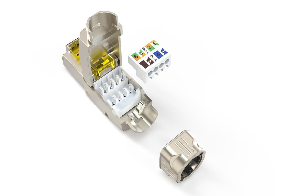 EU Product - Feldstecker CAT 8.1 geschirmt werkzeugfreie Montage thumbnail