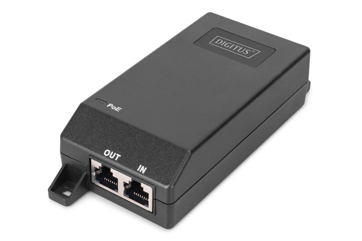 EU Product - Gigabit Ethernet PoE Injektor 802.3at 30W schwarz thumbnail