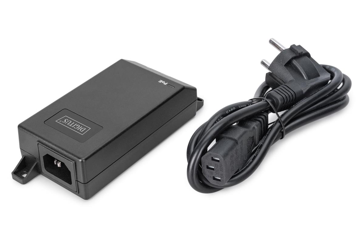 EU Product - Gigabit Ethernet PoE Injektor 802.3at 30W schwarz thumbnail
