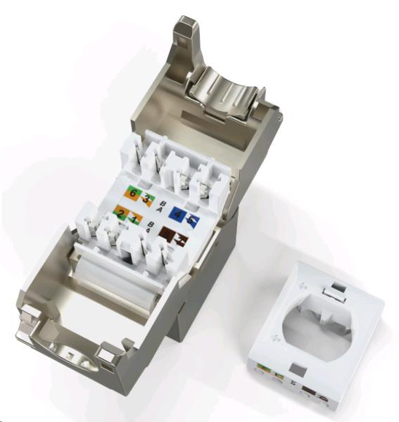 EU Product - CAT 6A Kompaktgeh�use Reiheninstallation gesch. grau thumbnail