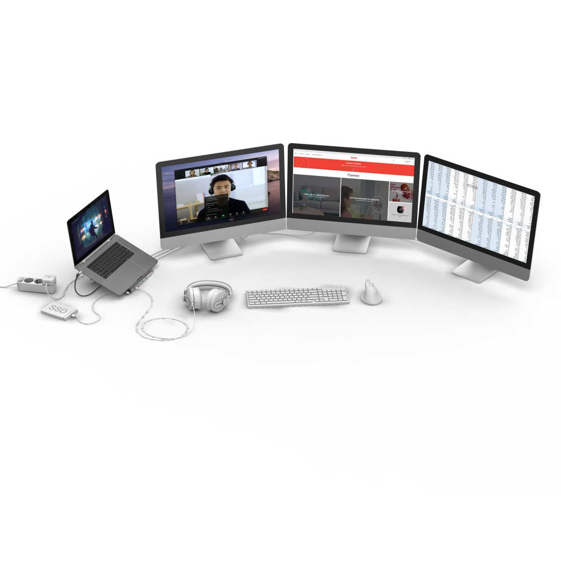 USBC DOCK STATION AND STAND 12 PORT thumbnail