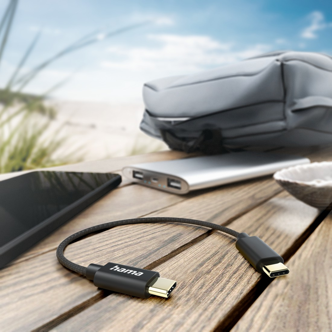 CHARGING CABLE USBC - USBC 0.2M BLK thumbnail