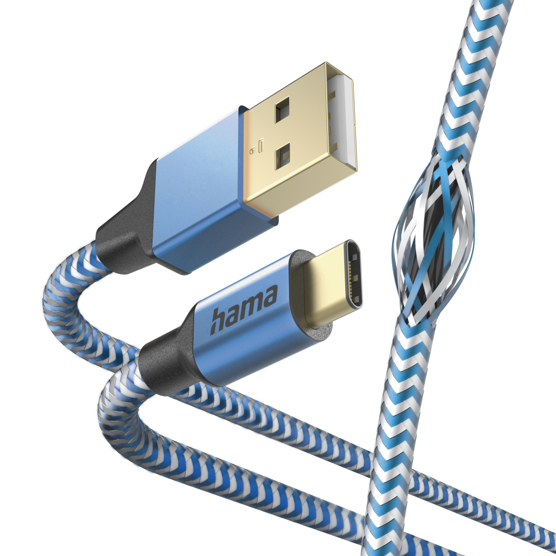 REFLECTIVE CABLE USBA  USBC 1.5M BLU thumbnail