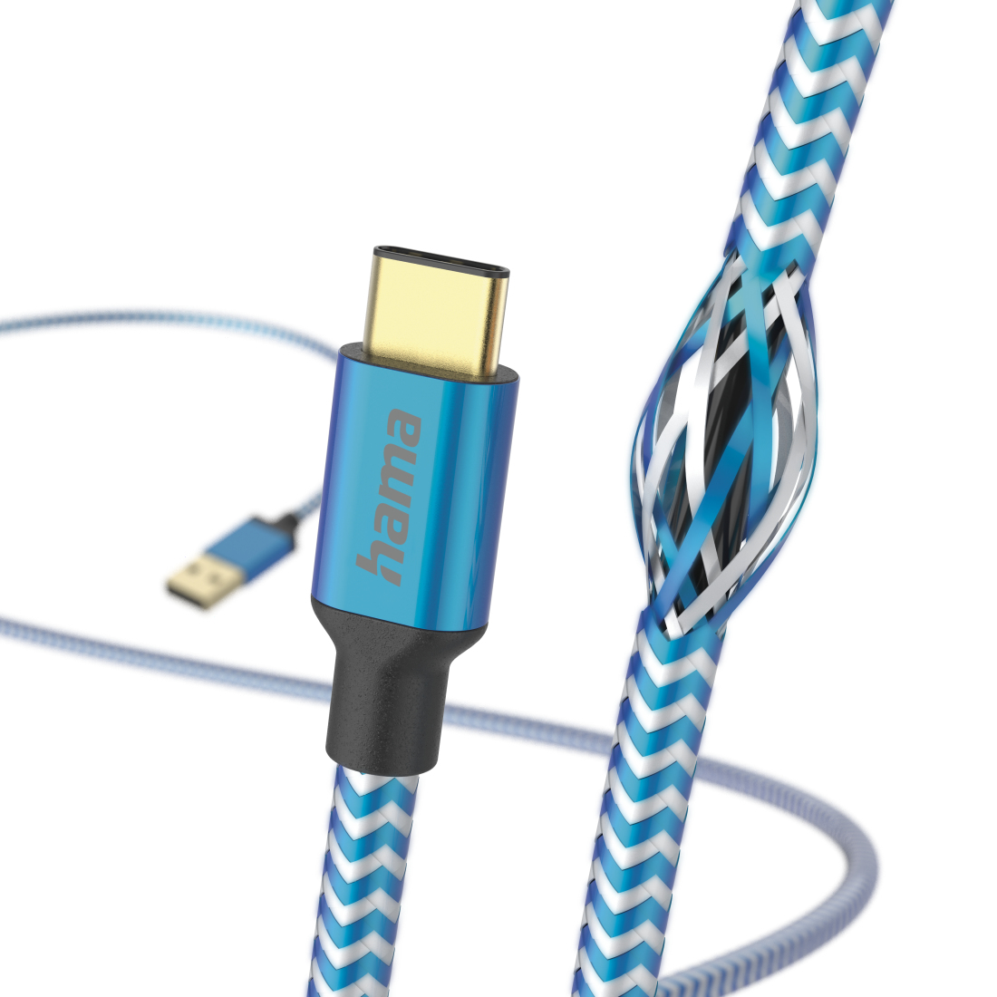REFLECTIVE CABLE USBA  USBC 1.5M BLU thumbnail