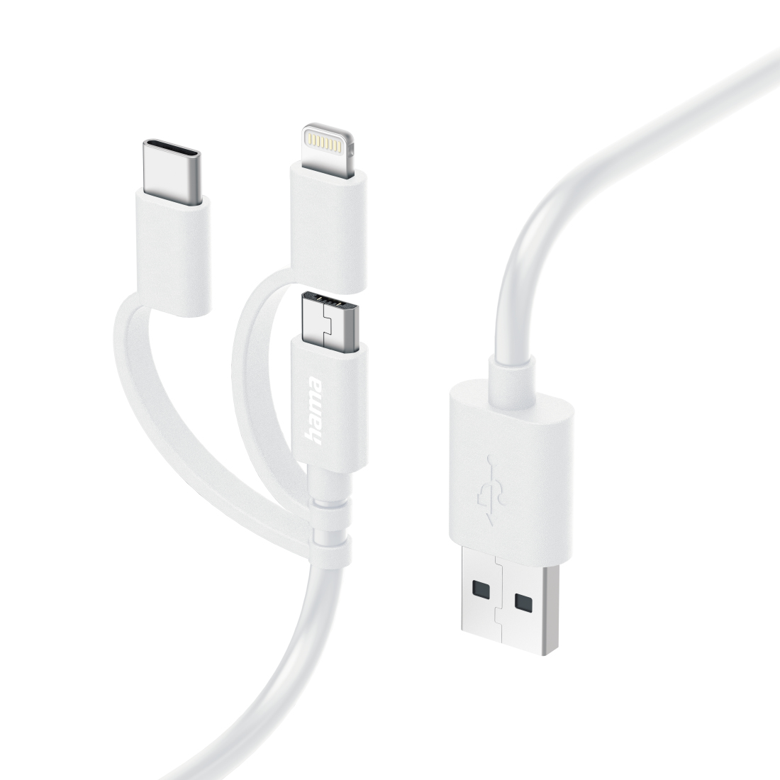 3IN1 MULTICHARGING CABLE 1M WHITE thumbnail