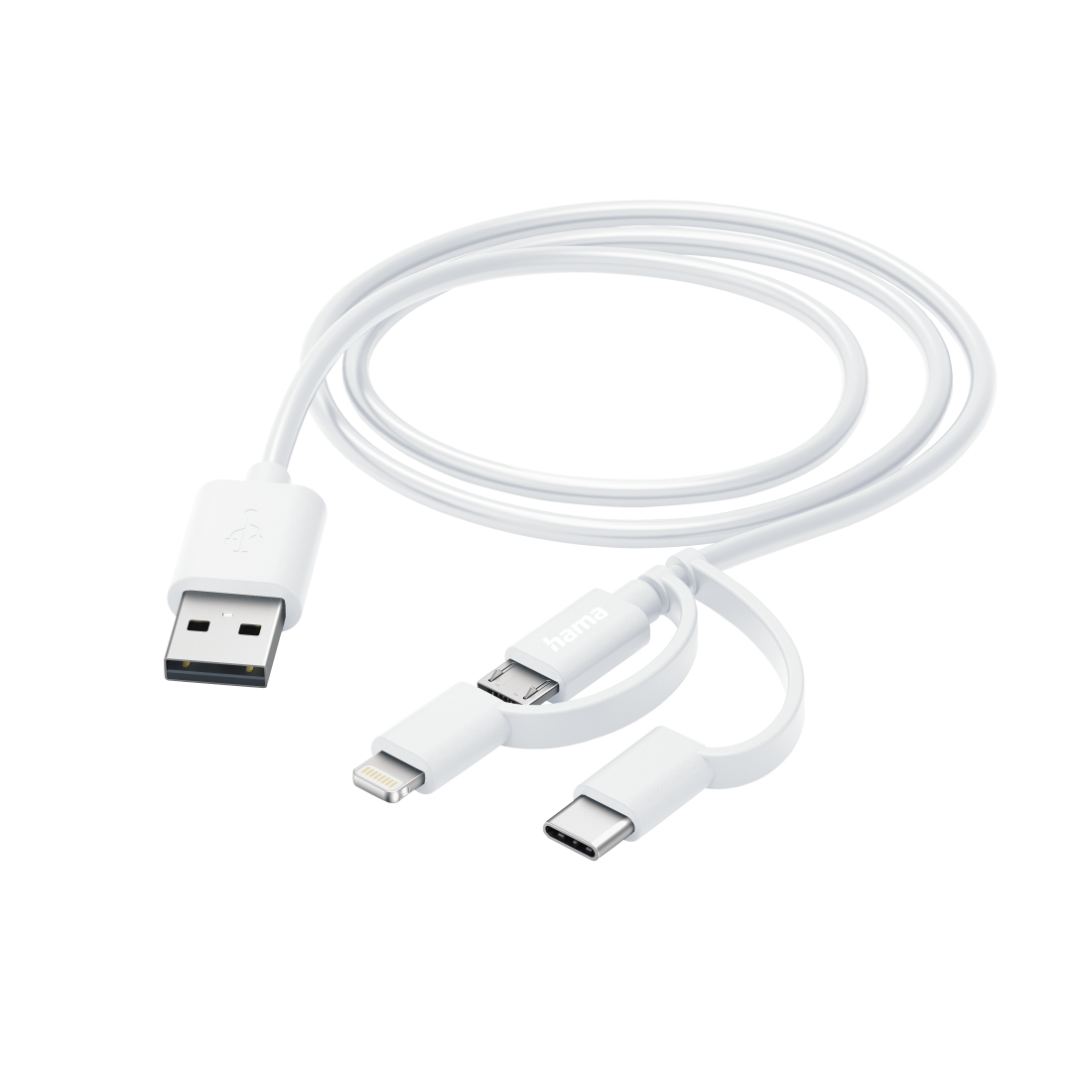 3IN1 MULTICHARGING CABLE 1M WHITE thumbnail