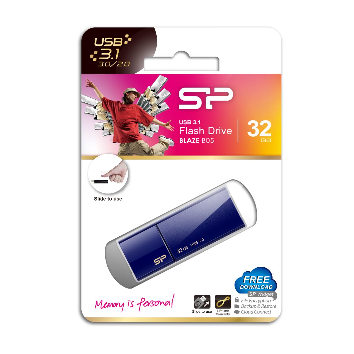 EU Product - USB-Stick 32GB USB3.2 B05 Blue thumbnail