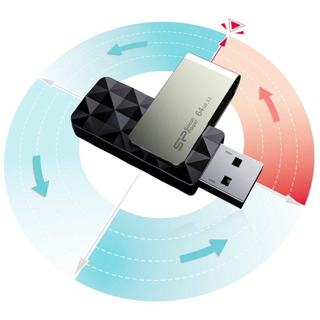 EU Product - USB-Stick 64GB USB3.0 B30 Black thumbnail