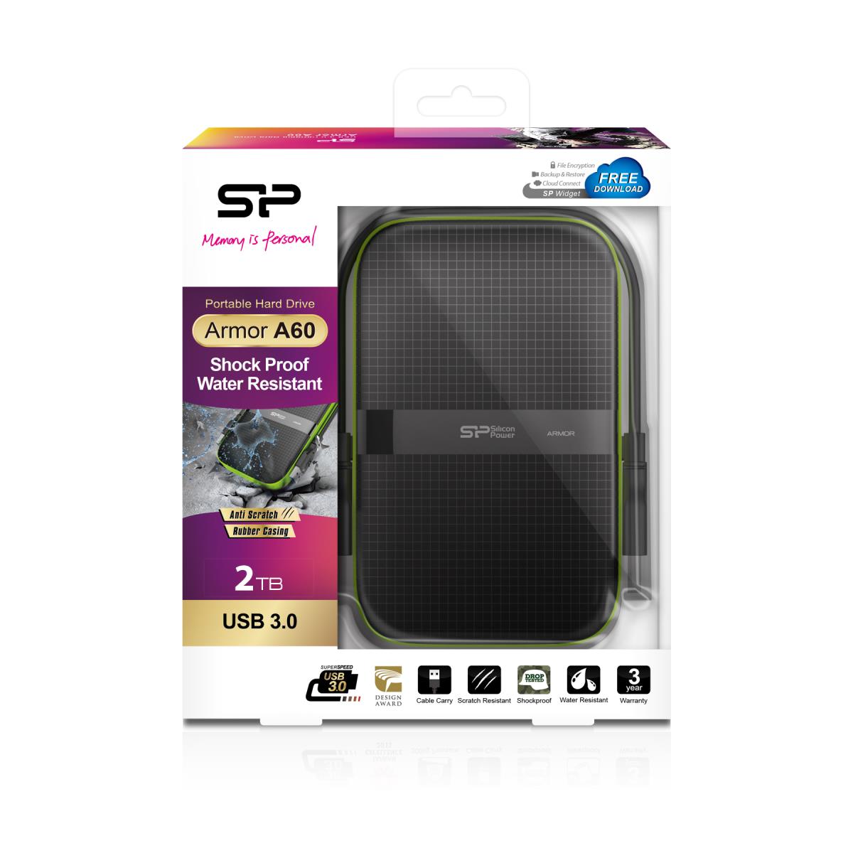 EU Product - Festplatte 6.3cm 2TB USB3.0 A60Anti-shock/wate thumbnail