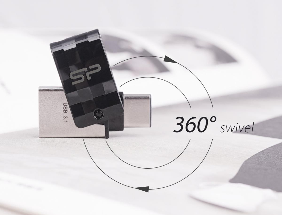 EU Product - USB-Stick 16GB USB3.2 + Typ C C31 Black thumbnail