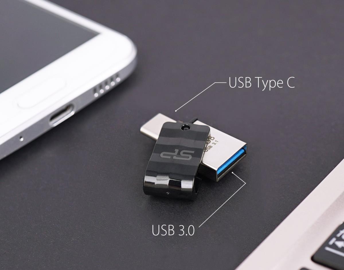 EU Product - USB-Stick 32GB USB3.2 + Typ C C31 Black thumbnail
