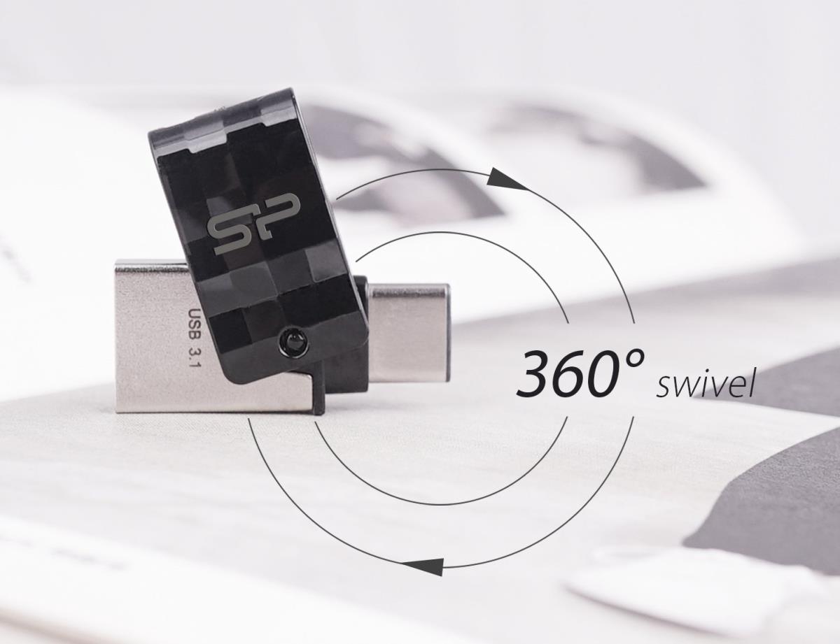 EU Product - USB-Stick 64GB USB3.2 + Typ C C31 Black thumbnail