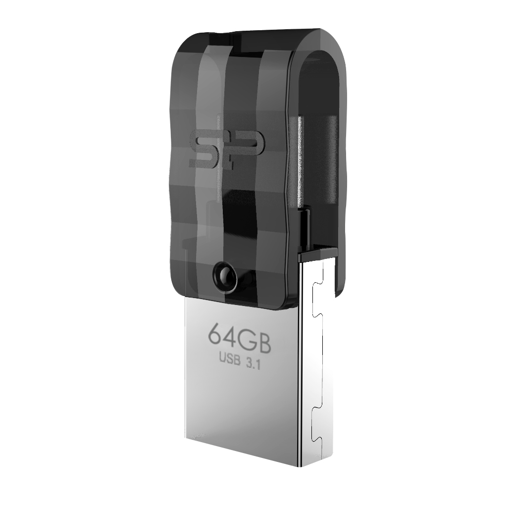 EU Product - USB-Stick 64GB USB3.2 + Typ C C31 Black thumbnail