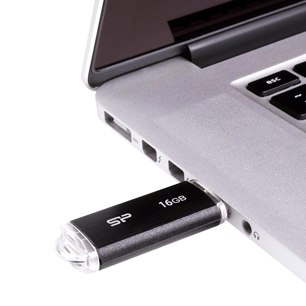 EU Product - USB-Stick 16GB USB2.0 U02 Plastic Black thumbnail