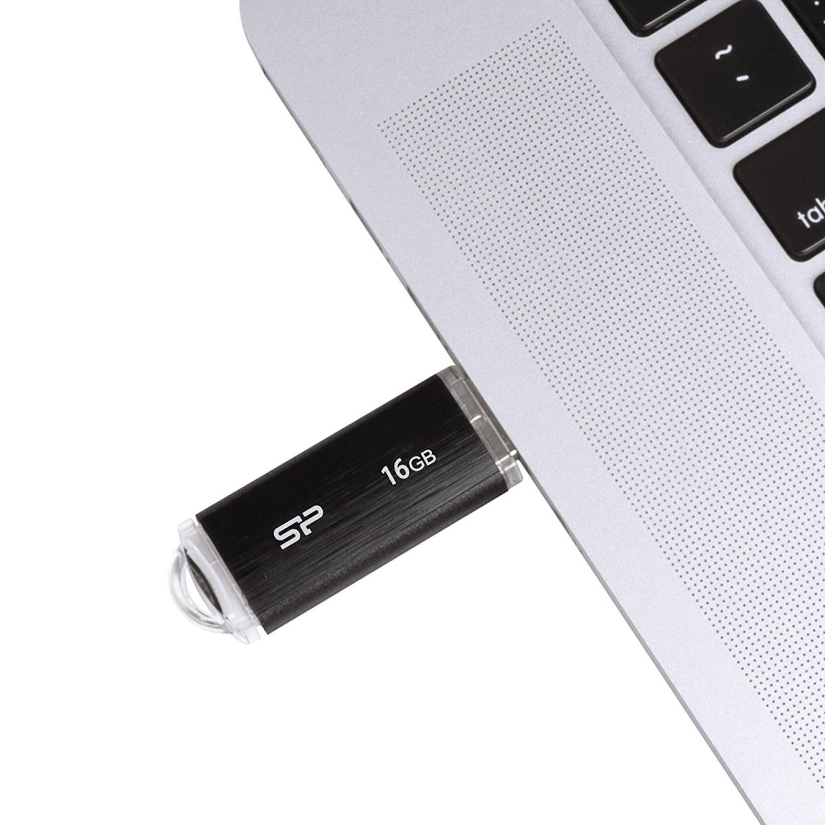 EU Product - USB-Stick 16GB USB2.0 U02 Plastic Black thumbnail