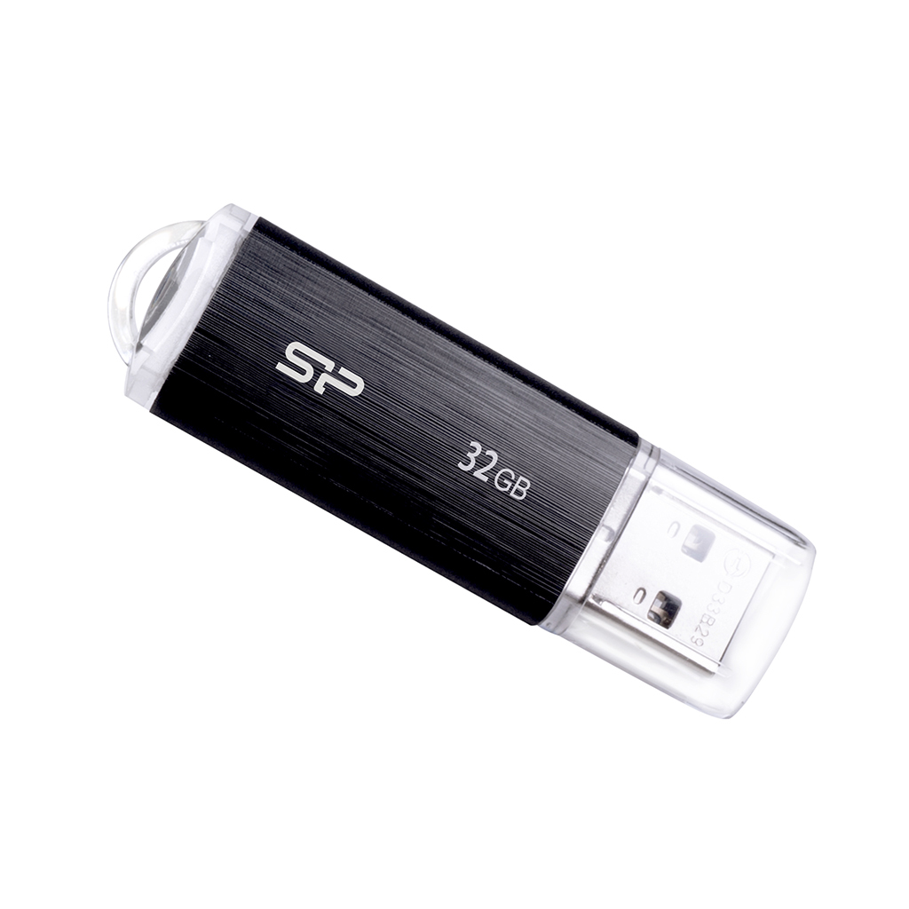 EU Product - USB-Stick 32GB USB2.0 U02 Plastic Black thumbnail