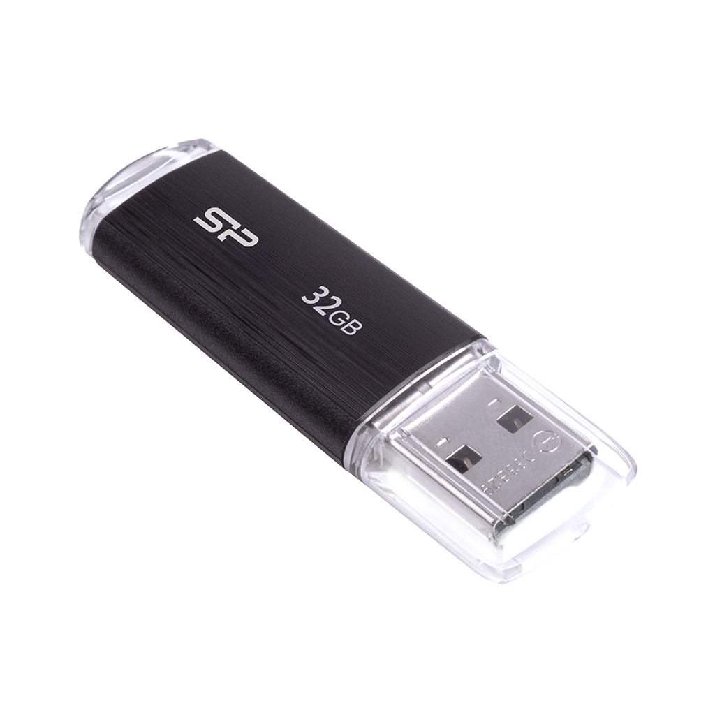 EU Product - USB-Stick 32GB USB2.0 U02 Plastic Black thumbnail
