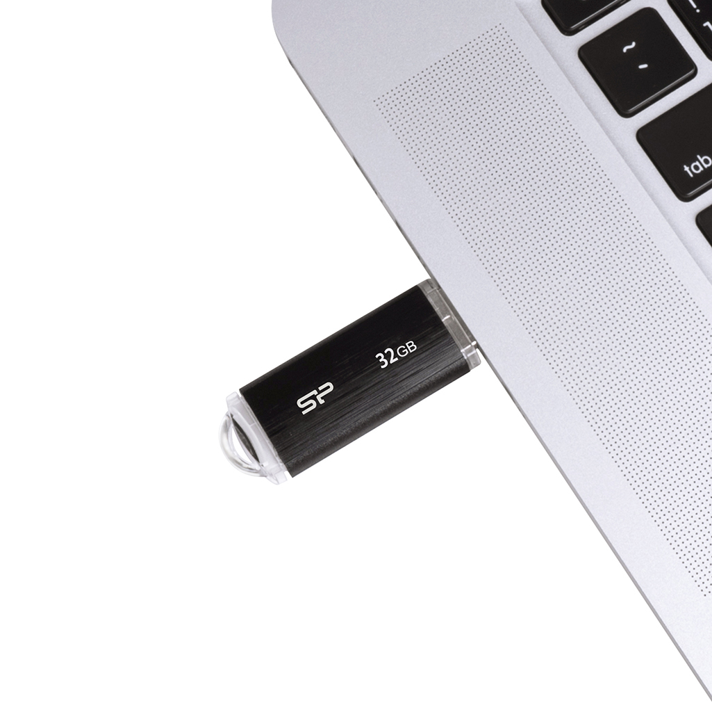 EU Product - USB-Stick 32GB USB2.0 U02 Plastic Black thumbnail