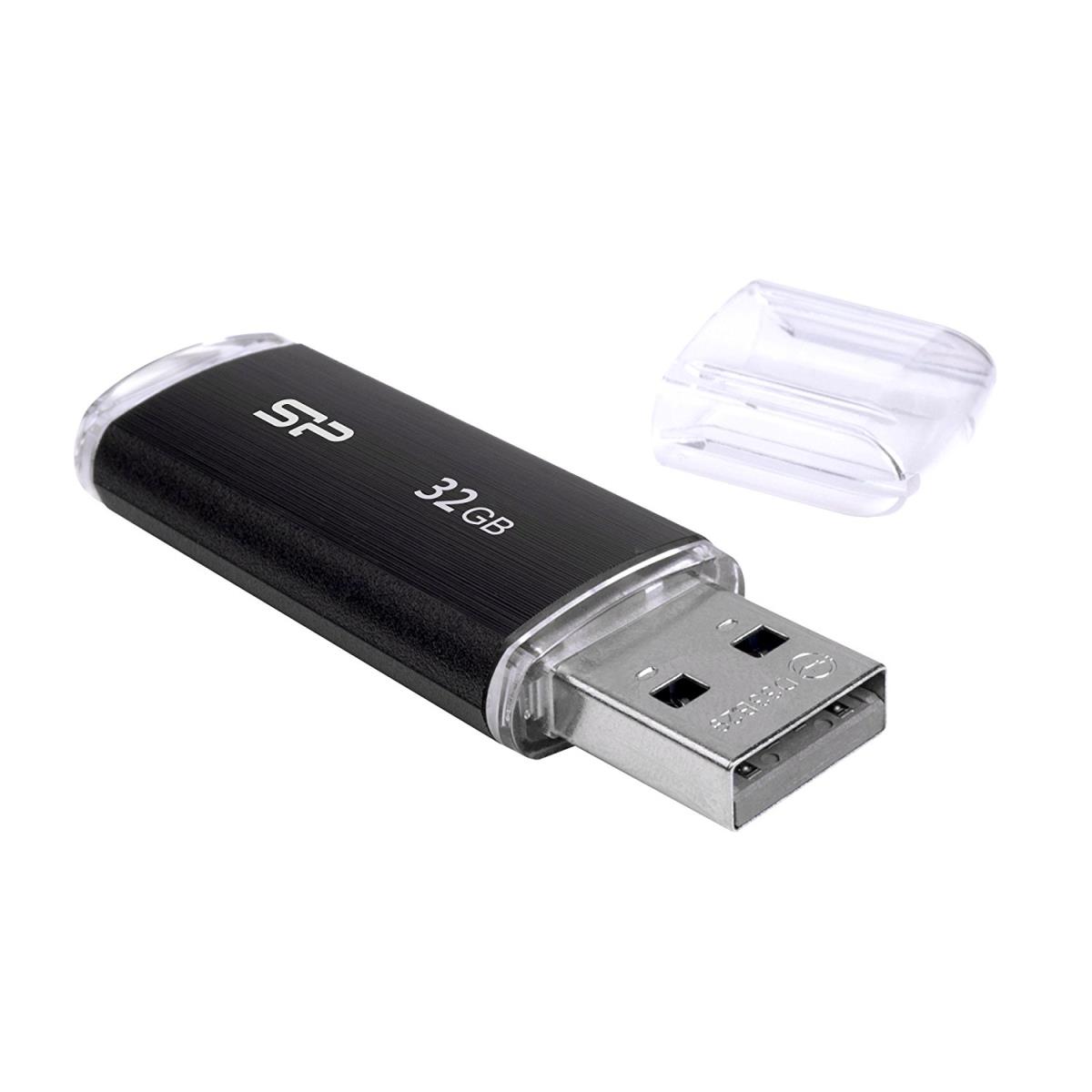 EU Product - USB-Stick 32GB USB2.0 U02 Plastic Black thumbnail