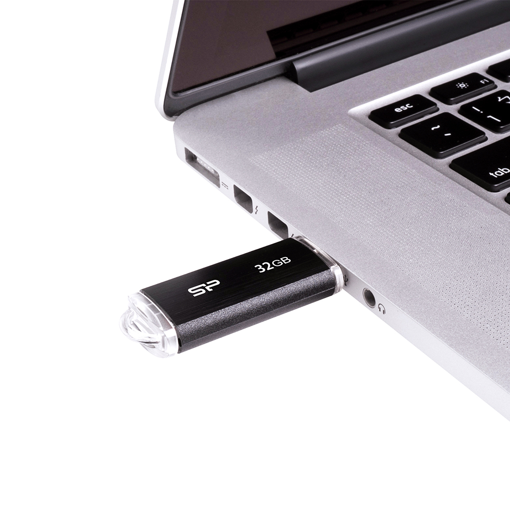 EU Product - USB-Stick 32GB USB2.0 U02 Plastic Black thumbnail