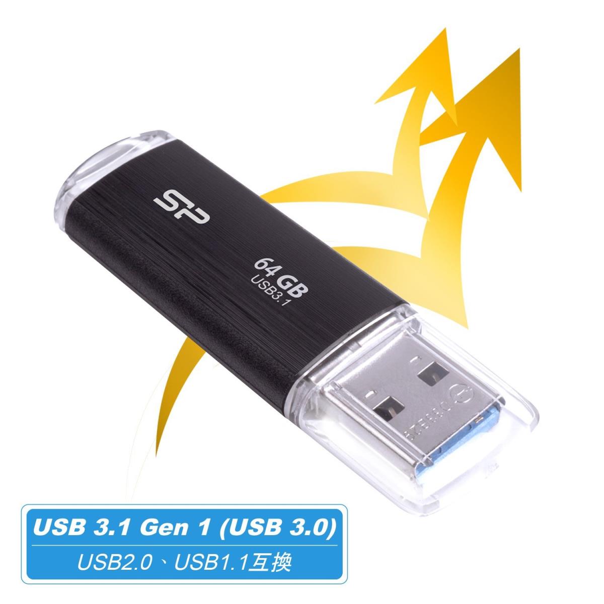 EU Product - USB-Stick 64GB USB3.2 B02 Black thumbnail