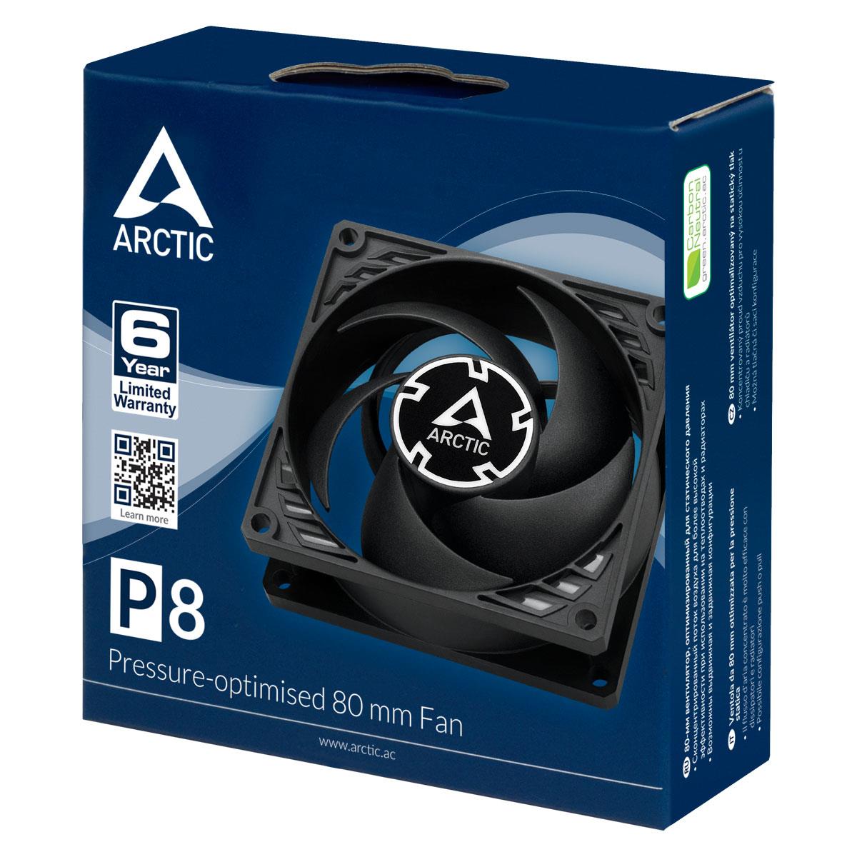 EU Product - P Series 8 - Gehuseluefter - 80 mm - Case Fan - 24.5 dB thumbnail