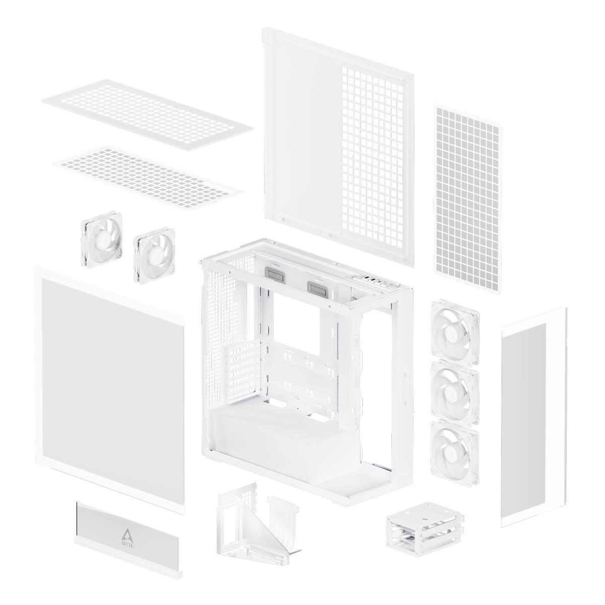 EU Product - Xtender (White) transparent window with GPU vertical mount thumbnail