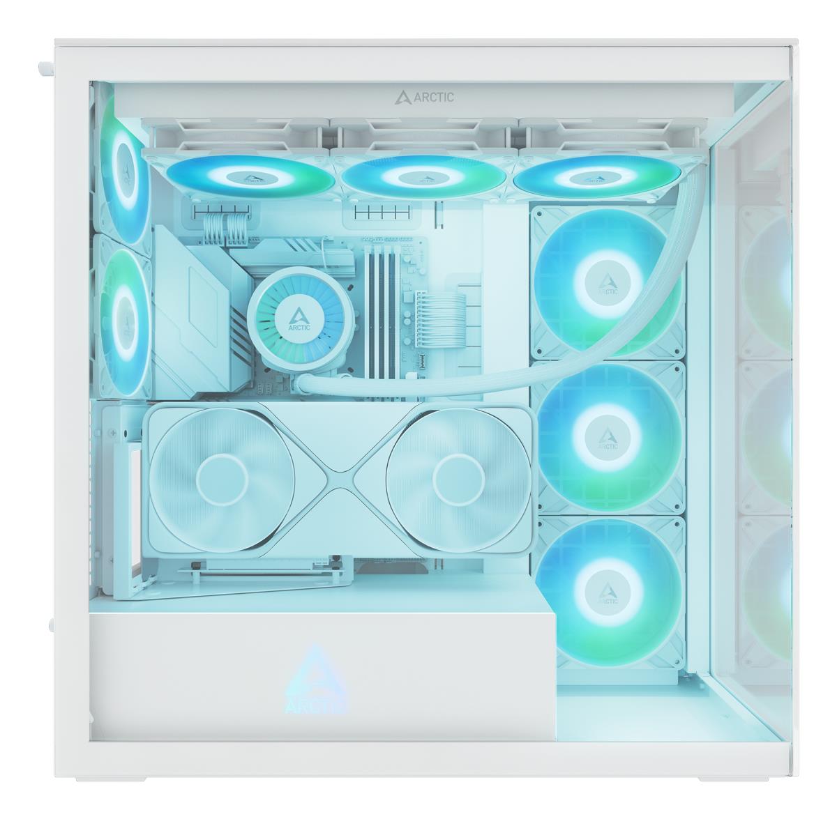 EU Product - Xtender (White) transparent window with GPU vertical mount thumbnail