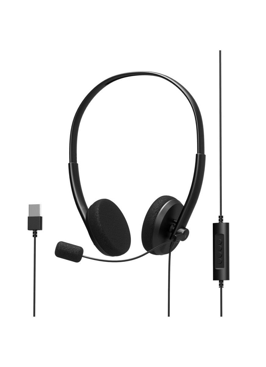 Office Headset - Stereo - USB-a - Black - With Microphone thumbnail