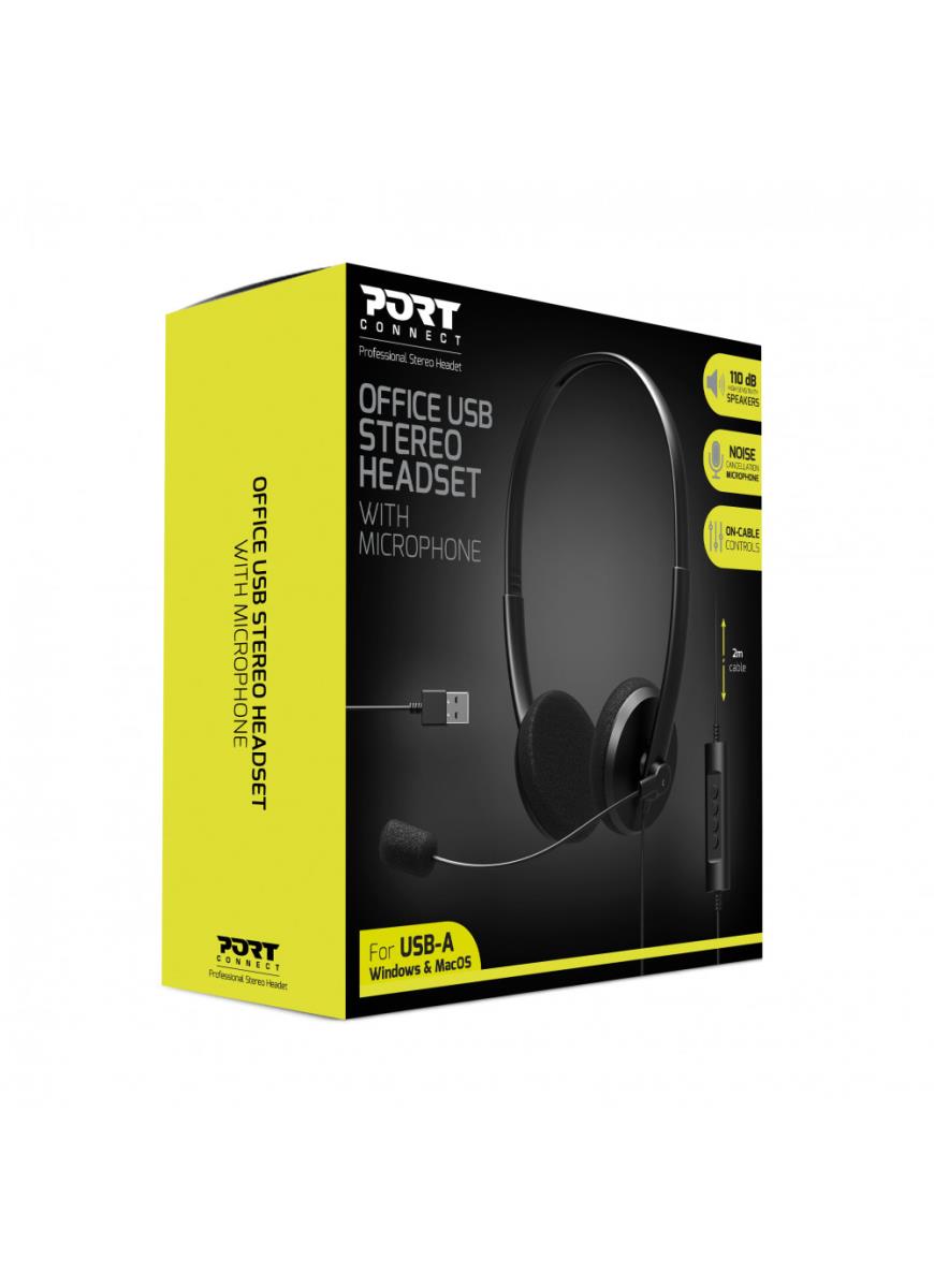 Office Headset - Stereo - USB-a - Black - With Microphone thumbnail