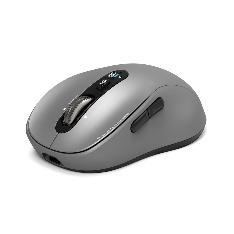 Expert Rechargeable Bluetooth Mouse; 6 Button silent click. Offers 1000/1600/2400/3200 Dpi settings; horizontal scrolling; FreeWheel technology for ultra-fast and high-precision scrolling; supoprt for connection to 2 separate devices. thumbnail