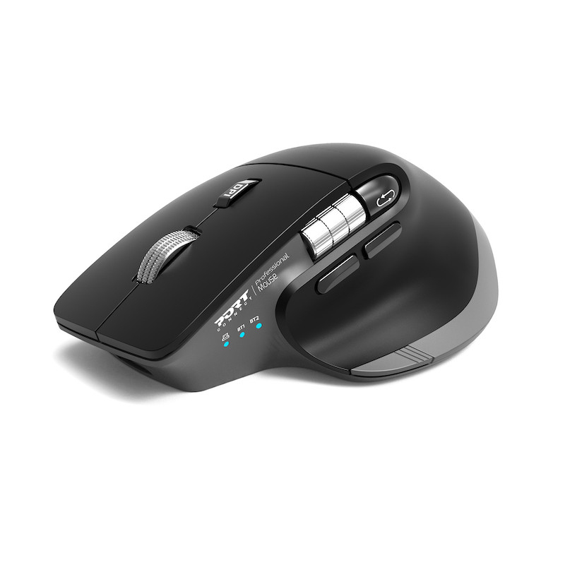 silent 6 button rechargeable Bluetooth and 2.4GHz RF (USB-A/USB Type-C) wireless Ultimate professional mouse. Includes vertical and horizontal FreeWheel technology for ultra-fast and high-precision scrolling; quick access Copilot Ai button; support for up thumbnail