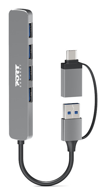 HUB USB 4 PORTS 3.0 SLIM COMBO thumbnail