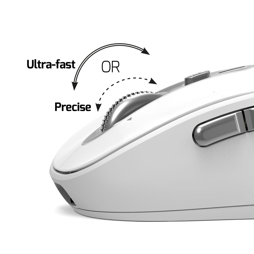 (New) Port Design - White FreeWheel BLUETOOTH & WIRELESS & RECHARGEABLE EXPERT MOUSE 900707CW thumbnail