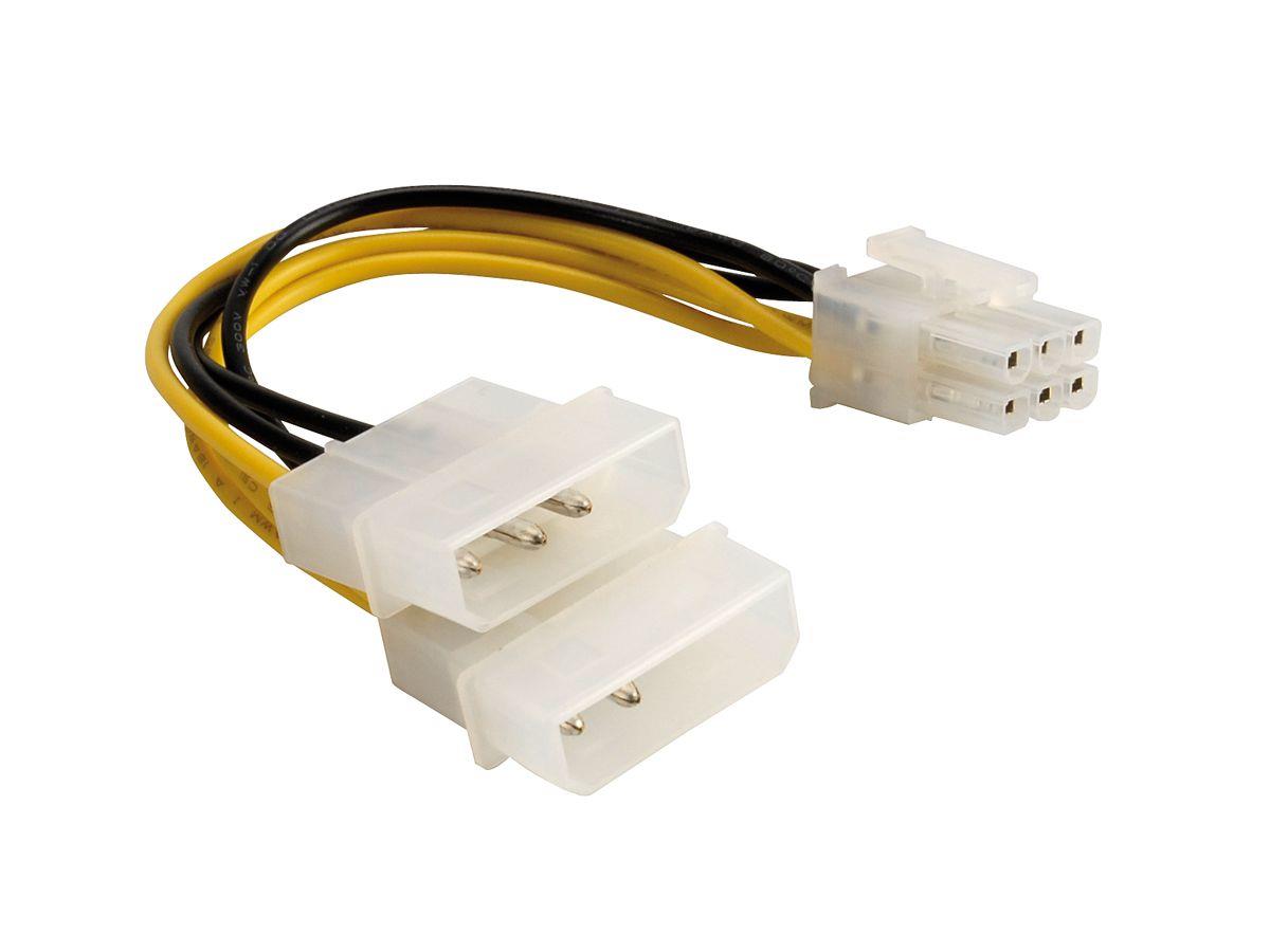 EU Product - Stromkabel 2x Molex 4pin St -> PCI Express 6pin intern thumbnail