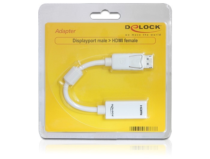 EU Product - Displayport Adapter DP -> HDMI St/Bu 0.22m Kabel wei� thumbnail