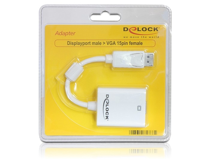 EU Product - Displayport Adapter DP -> D-Sub15 St/Bu wei� thumbnail
