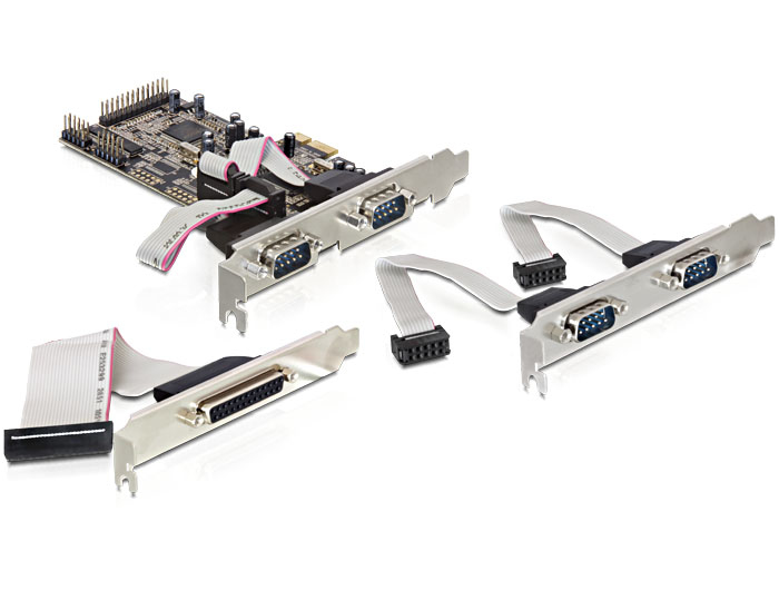 EU Product - PCI Expr Card 4x D-Sub9 ext + 1x D-Sub25 ext +LowP thumbnail