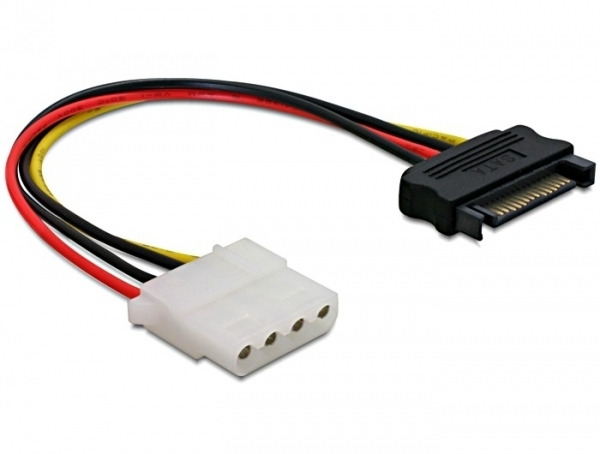 EU Product - Stromkabel SATA 15Pin -> Molex 4Pin St/Bu thumbnail