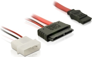 EU Product - - SATA-Kabel - SATA, 4-Pin interner Netzstecker (5 V) zu Mikro SATA (W) 30 cm thumbnail