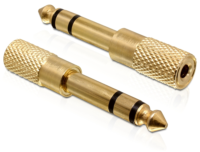 EU Product - Klinke Adapter 3,5mm -> 6,3mm Bu/St gold thumbnail