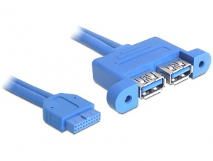 EU Product - USB3.0 Kabel Pinheader 19pin -> 2x A Bu/Bu 0.4 thumbnail