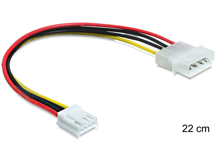 EU Product - Stromkabel Molex 4pin -> Floppy 4pin St/Bu 0.22m thumbnail