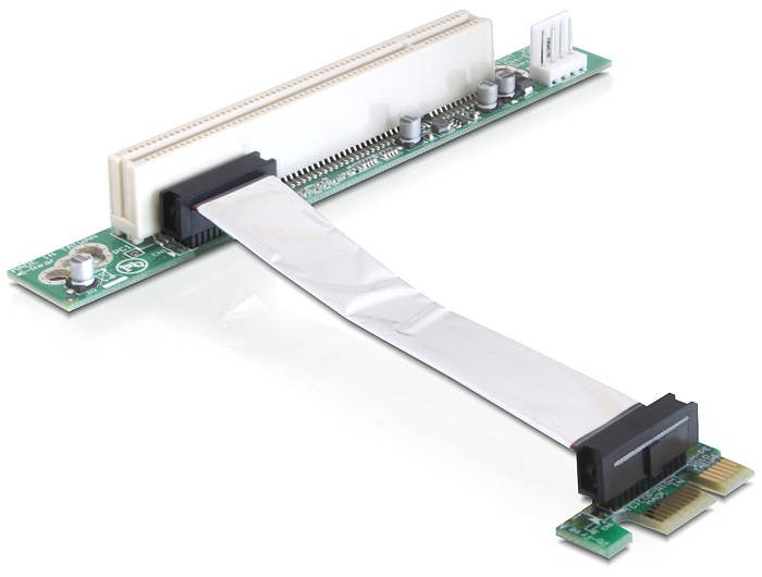 EU Product - Riser Card PCIe x1 -> PCI 32bit 5v flexibles Kabel thumbnail