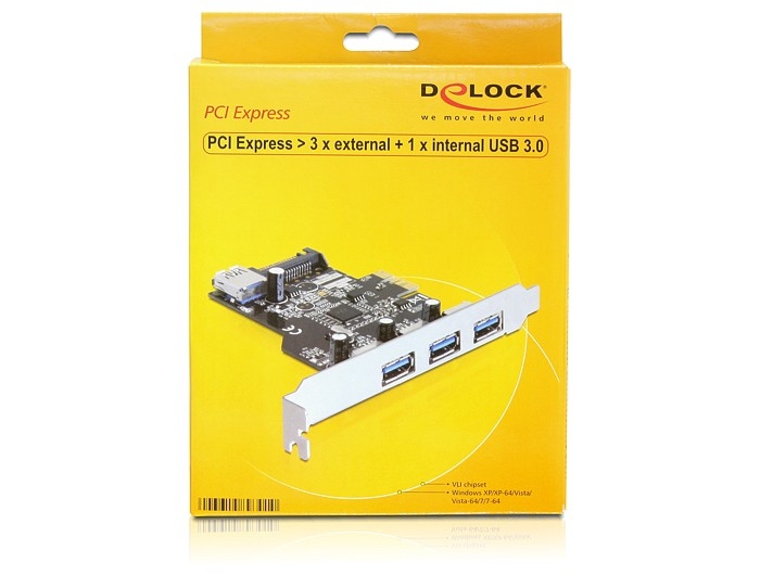 EU Product - PCI Expr Card 3x USB3.0 ext + 1x USB3.0 int +LowProfi thumbnail