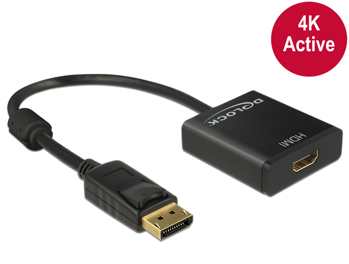EU Product - Adapter DisplayPort 1.2 (DP) auf HDMI 4K (St/Bu) aktiv thumbnail