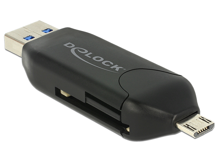 EU Product - Card Reader USB3.0 A +micro B-> SD/SDHC/MMC/micSD OTG thumbnail